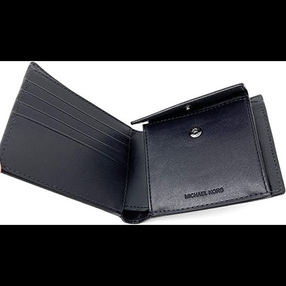 New Michael Kors Mens Wallet 8 Card Slot w/  Removable ID Case Authentic - Picture 3 of 3